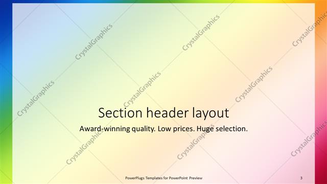 Section Header presentation slide layout