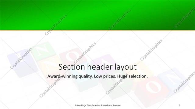 Section Header presentation slide layout