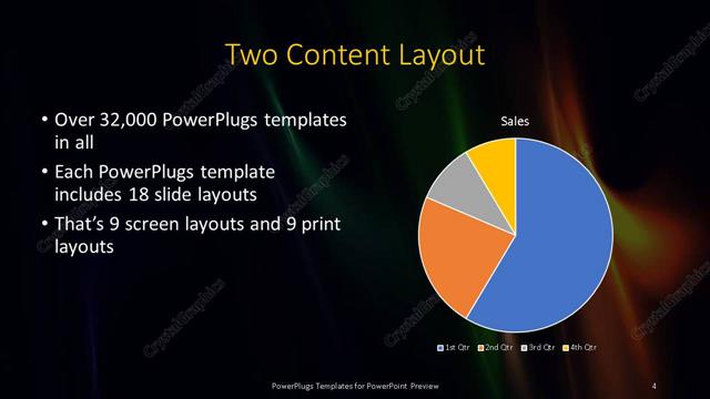Two Content presentation slide layout