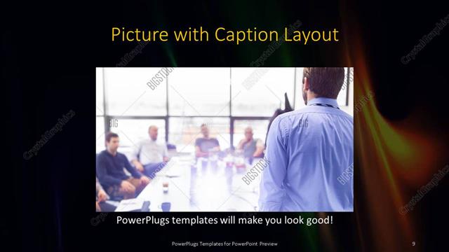 Picture with Caption presentation slide layout