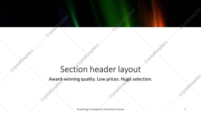 Section Header presentation slide layout