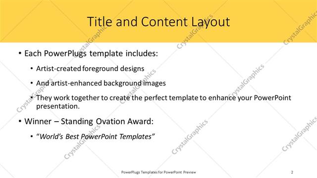 Title and Content presentation slide layout