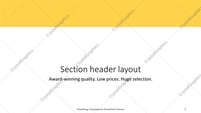 Section Header presentation slide layout