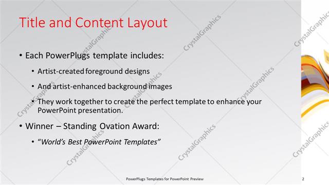 Title and Content presentation slide layout