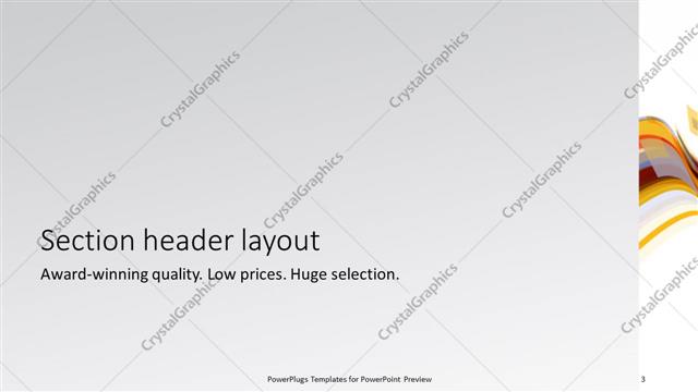 Section Header presentation slide layout