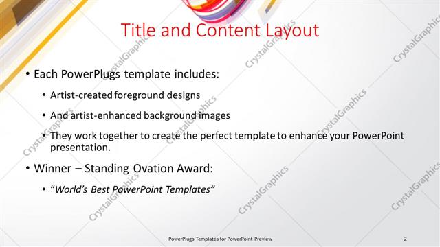 Title and Content presentation slide layout