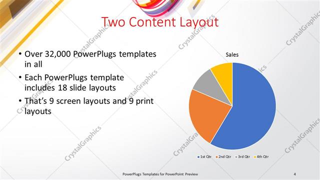 Two Content presentation slide layout