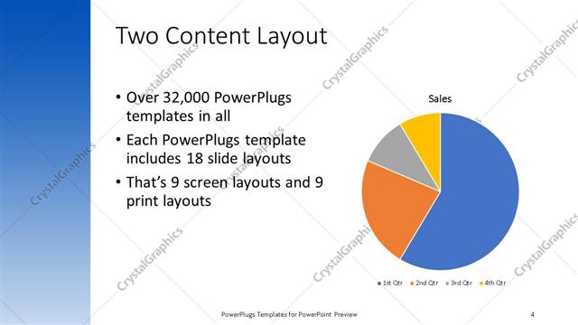 Two Content presentation slide layout