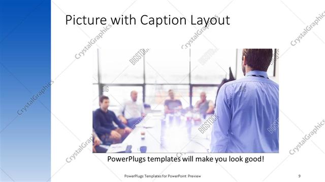 Picture with Caption presentation slide layout