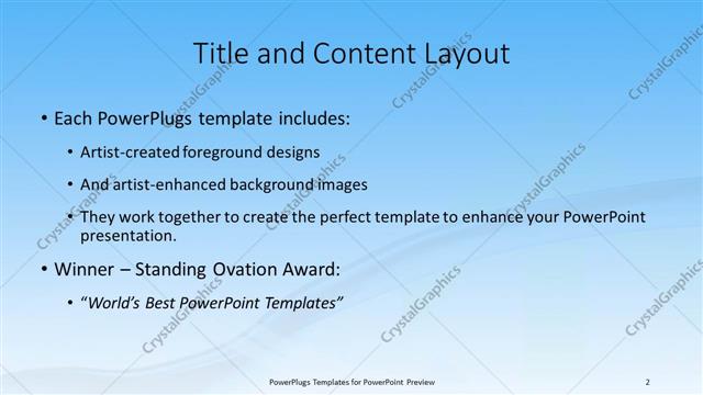 Title and Content presentation slide layout