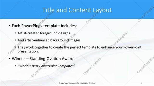 Title and Content presentation slide layout