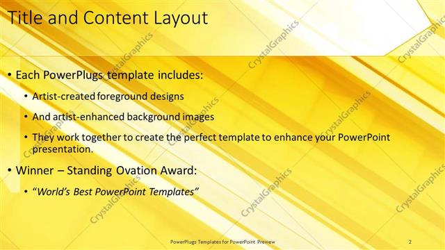 Title and Content presentation slide layout