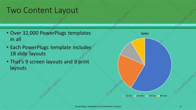Two Content presentation slide layout