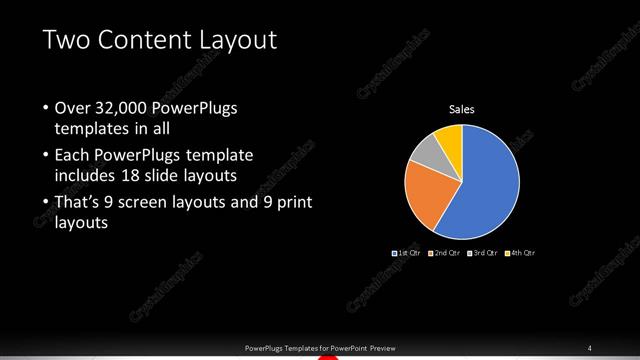 Two Content presentation slide layout