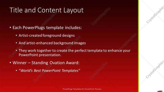 Title and Content presentation slide layout