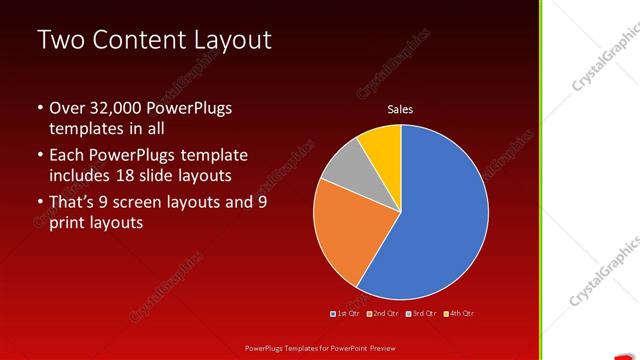 Two Content presentation slide layout
