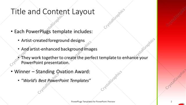 Title and Content presentation slide layout