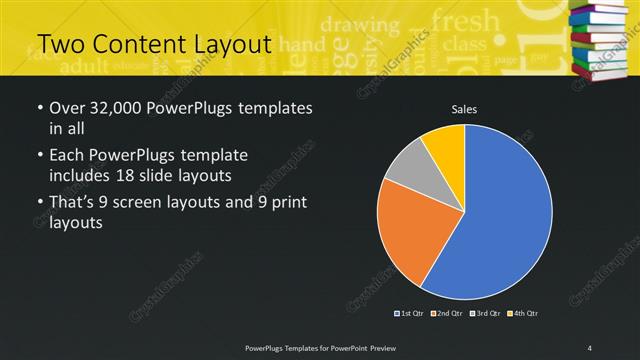 Two Content presentation slide layout
