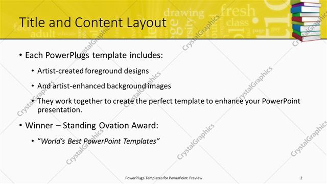 Title and Content presentation slide layout