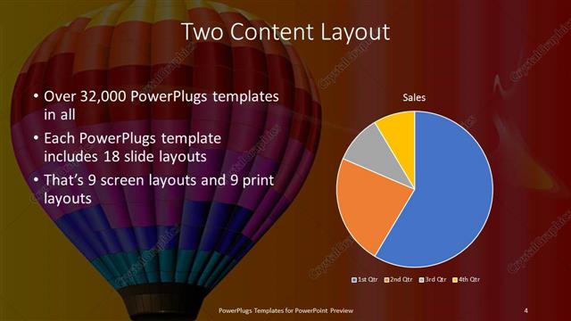 Two Content presentation slide layout