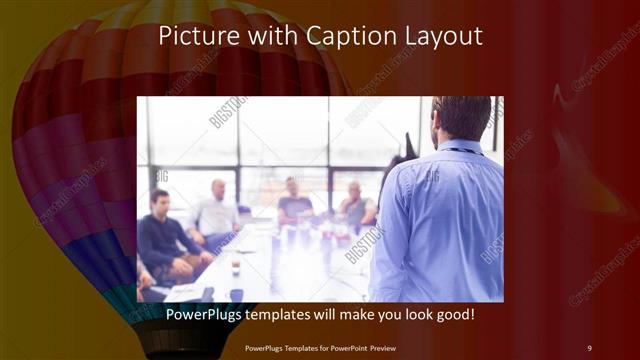 Picture with Caption presentation slide layout