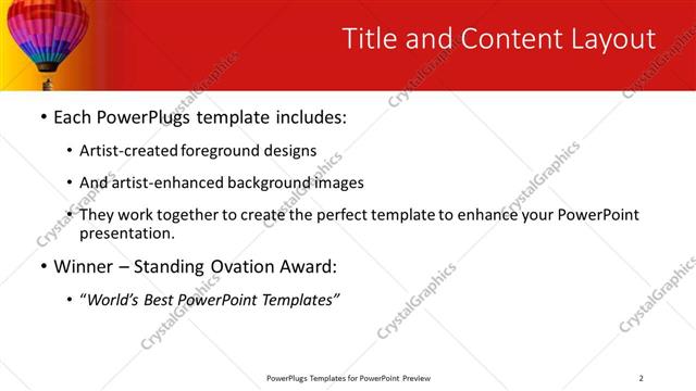 Title and Content presentation slide layout