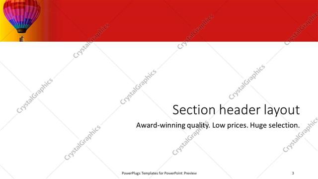 Section Header presentation slide layout