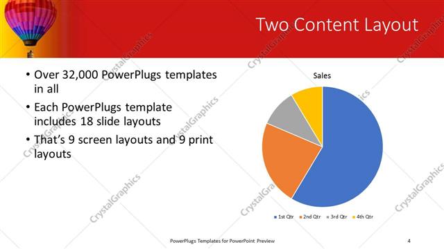 Two Content presentation slide layout