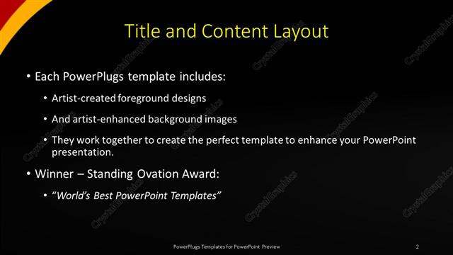 Title and Content presentation slide layout