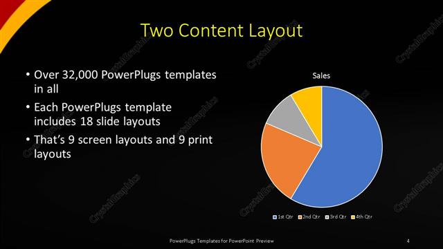Two Content presentation slide layout