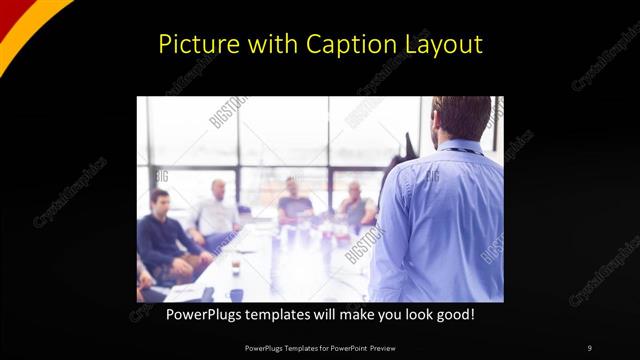 Picture with Caption presentation slide layout
