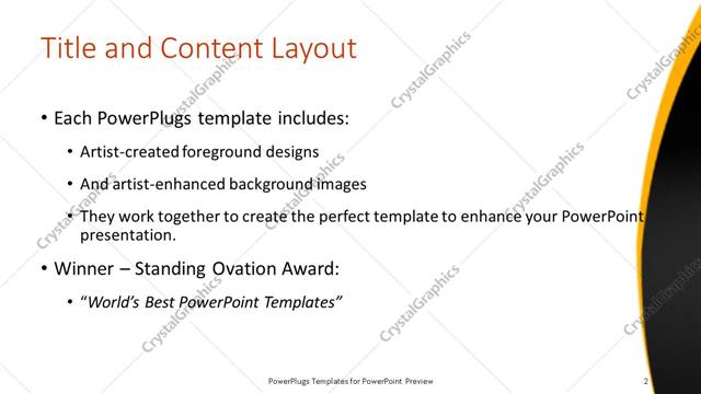Title and Content presentation slide layout