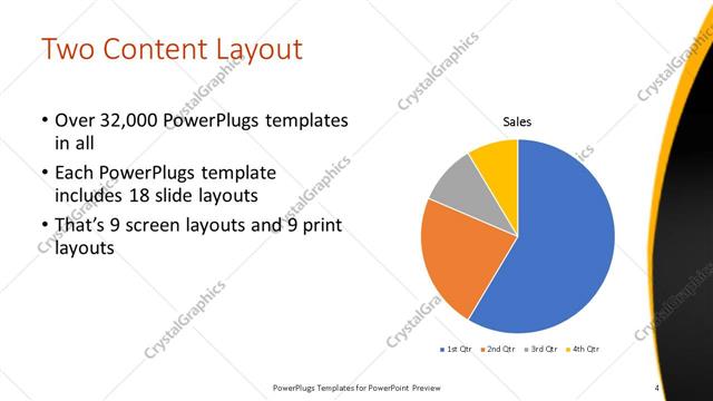 Two Content presentation slide layout