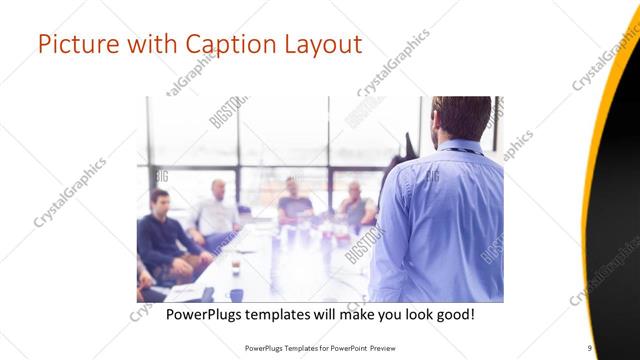 Picture with Caption presentation slide layout