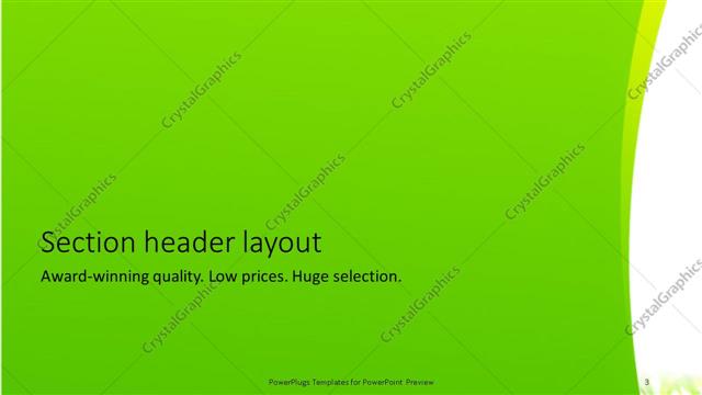 Section Header presentation slide layout