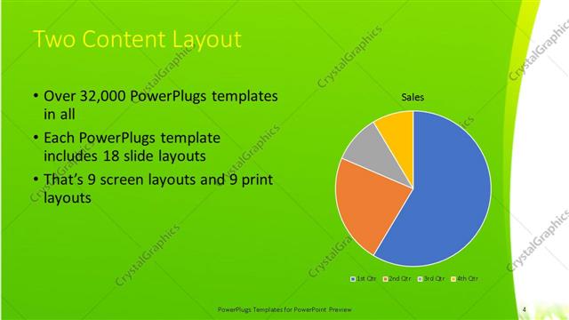 Two Content presentation slide layout