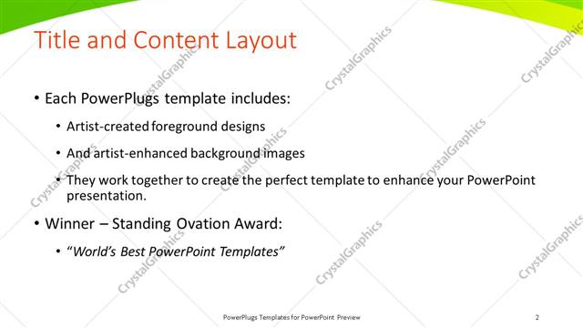 Title and Content presentation slide layout