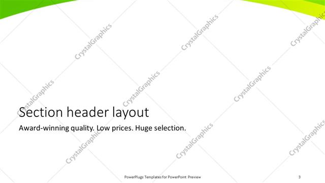 Section Header presentation slide layout