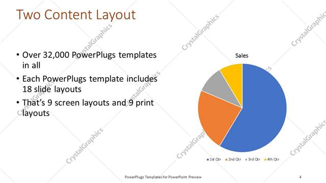 Two Content presentation slide layout