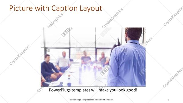 Picture with Caption presentation slide layout