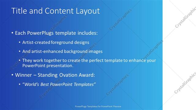 Title and Content presentation slide layout