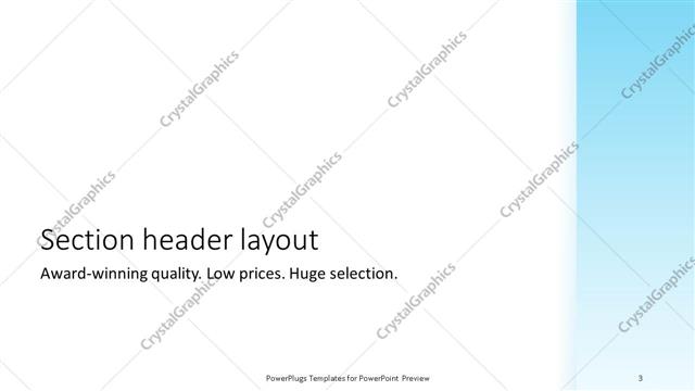 Section Header presentation slide layout