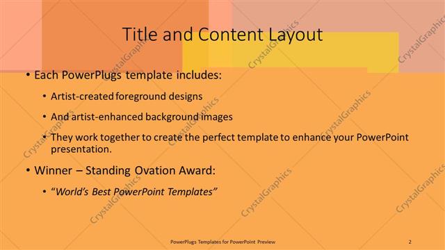 Title and Content presentation slide layout