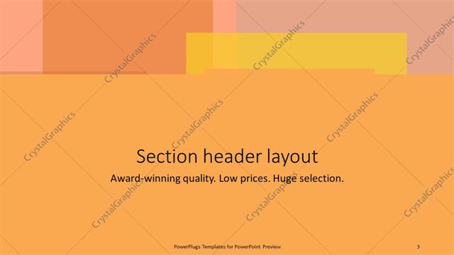 Section Header presentation slide layout