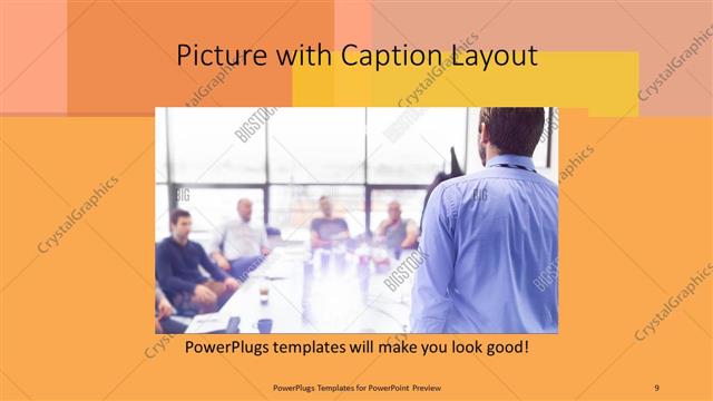 Picture with Caption presentation slide layout