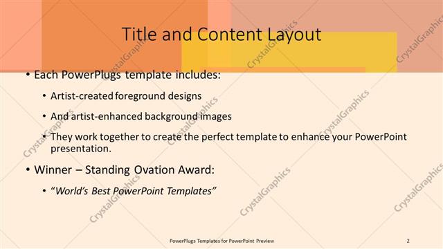 Title and Content presentation slide layout