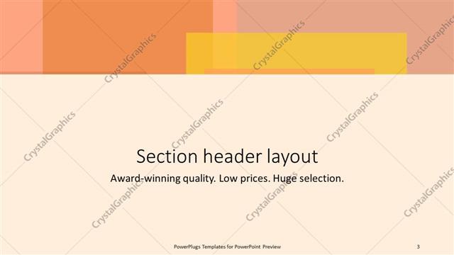 Section Header presentation slide layout