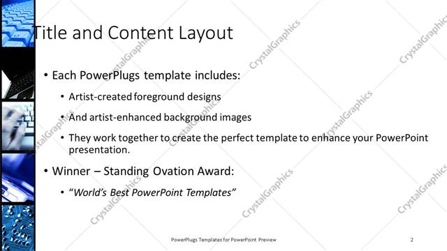 Title and Content presentation slide layout