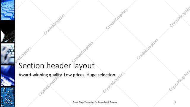 Section Header presentation slide layout