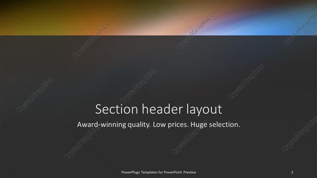 Section Header presentation slide layout